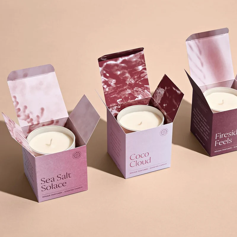 Small printed boxes for candles